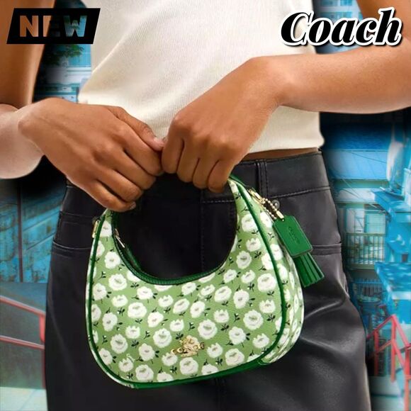 New NWT Coach Carmen Mini Crossbody Bag With Floral Print – IM/Kelly Multi - Picture 5 of 5